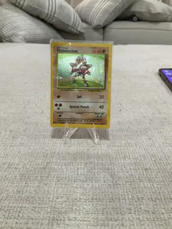 Pokemon Hitmonchan Base Set Holo Rare 7/102 70 HP Jab Special Punch Card - Image 1