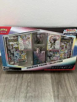 Pokemon TCG Prismatic Evolutions Premium Figure Collection Box READ DESC - Image 1