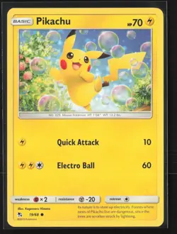 Pikachu 19/68 Common Hidden Fates Pokemon Near Mint - Image 1