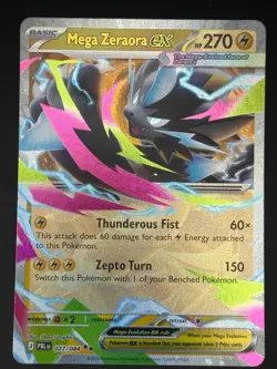 MEGA ZERAORA EX 027/084 DOUBLE RARE PITCH BLACK POKEMON HOLO NM/M - Image 1