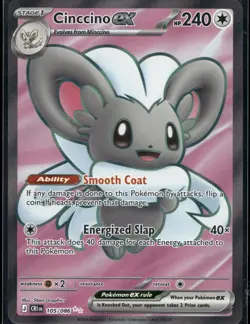 Cinccino ex 105/086 Ultra Rare Chaos Rising Pokemon Holo Near Mint - Image 1