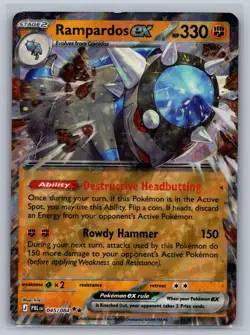 Rampardos ex 045/084 Double Rare Pitch Black Pokemon Holo Near Mint - Image 1