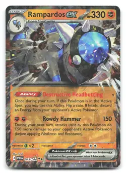 Rampardos ex ME05: Pitch Black 045/084 Holo Double Rare Pokemon NM - Image 1
