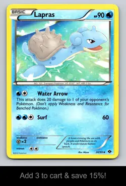 LAPRAS 26/99 Uncommon Next Destinies Pokemon Lightly Played - Image 1