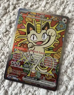 Meowth ex 121/088 SIR Special Illustration Rare Perfect Order Pokemon Card NM - Image 1