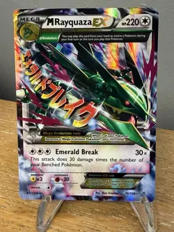 M Rayquaza EX #76/108 Pokemon Roaring Skies 2015 MP-Condition - Image 1