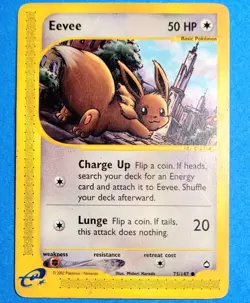 The Pokemon Company 2002 Pokemon TCG Eevee 75/147 Aquapolis Regular English - Image 1