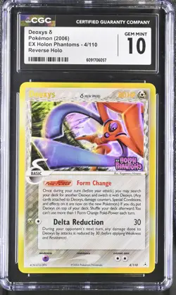 Pokemon Deoxys EX Holon Phantoms 4/110 Reverse Holo CGC 10 Gem Mint - Image 1