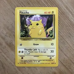 Pokemon Base Set Pikachu 58/102 LP WOTC Vintage 1999 Unlimited Original - Image 1