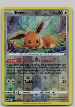 Eevee 119/189 Common Astral Radiance Pokemon Reverse Holo Near Mint - Image 1