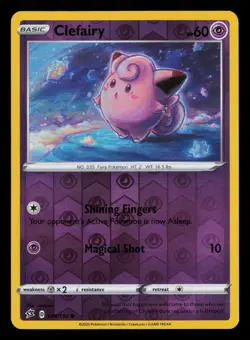Clefairy 074/192 Common Rebel Clash Pokemon Reverse Holo Near Mint - Image 1