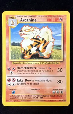 Arcanine - Base Set - 23/102 - Pokemon TCG - LP - Image 1