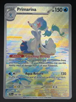 PRIMARINA 088/084 ILLUSTRATION RARE PITCH BLACK POKEMON HOLO NM/M - Image 1