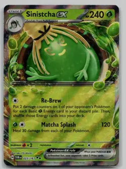 Sinistcha ex 023/167 Double Rare Twilight Masquerade Pokemon Holo Near Mint - Image 1