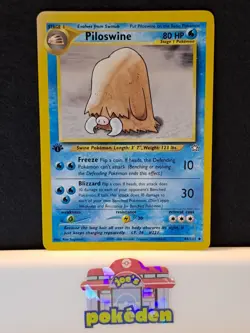 Piloswine 44/111 Neo Genesis Regular 1st Edition MP ( Crease) Pokemon Tcg - Image 1