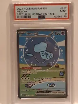 Pokemon PSA 9 Bubble Mew ex 232/091 Paldean Fates Special Illustration Rare SIR - Image 1