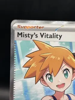 Misty's Vitality 111/084 Ultra Rare Pitch Black Pokemon Holo Near Mint Full Art - Image 2