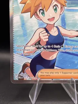 Misty's Vitality 111/084 Ultra Rare Pitch Black Pokemon Holo Near Mint Full Art - Image 5