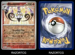 CHANDELURE 018/086 R WHITE FLARE POKEMON REVERSE HOLO NM/M - Image 3