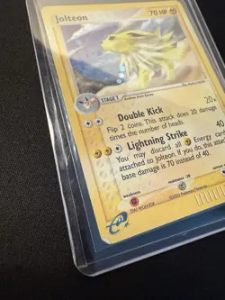 Jolteon Pokemon Card 70 HP Lightning Strike Double Kick Holo 6/100 (damaged) - Image 2