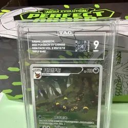 Umbreon 0615/15 Art Rare TAG 9 - Chinese EXCLUSIVE - Pokemon CBB2 Gem Pack 2 - Image 3