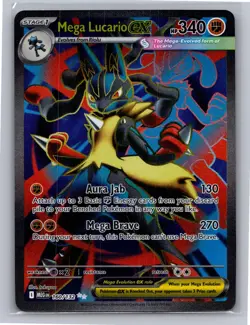 Mega Lucario ex 160/132 Ultra Rare Mega Evolution Pokemon Holo Near Mint - Image 1