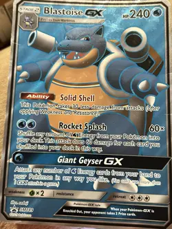 Pokemon TCG Blastoise GX Holo Ultra Rare SM189 Jumbo Card 2019 - Image 1