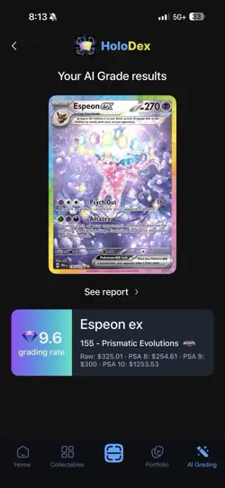 Pokemon ESPEON EX 155/131 - SPECIAL ILLUSTRATION RARE - PRISMATIC EVOLUTIONS - Image 3