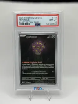 2025 POKEMON MEG EN-MEGA EVOLUTION #148 SPIRITOMB ILLUSTRATION RARE PSA 10 - Image 1
