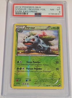 Pokemon TCG Ivysaur Dark Explorers 2/108 Reverse Holo Uncommon NM PSA 8 PoP 1 - Image 1
