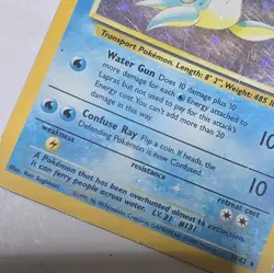 Pokemon TCG Lapras Fossil Holo Rare Card WOTC 10/62 Series - Image 2