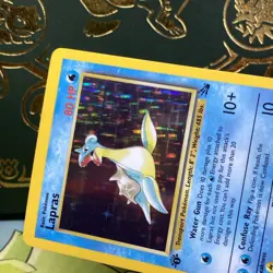 Pokemon TCG Lapras 10/62 Fossil 1st Edition Holo Rare LP + NM - - Image 3