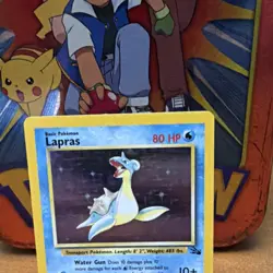 Pokemon TCG Lapras 10/62 Fossil Holo Rare Unlimited 1999 80HP English - Image 3