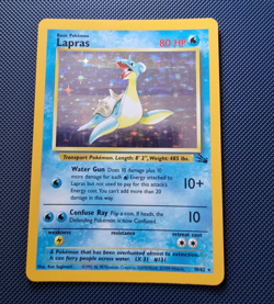 Pokemon TCG Lapras Fossil 10/62 Holo Rare Moderately played. - Image 1