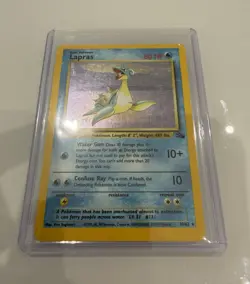 Wizards Lapras 10/62 Fossil Holo Rare 80 HP English Pokemon TCG 1999 - Image 1