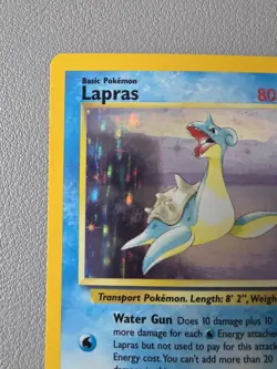 Pokemon TCG Lapras 10/62 Fossil Unlimited Holo Rare 1999 WOTC - MP - Image 2