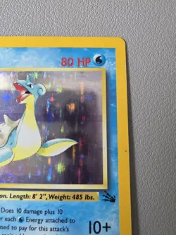 Pokemon TCG Lapras 10/62 Fossil Unlimited Holo Rare 1999 WOTC - MP - Image 3