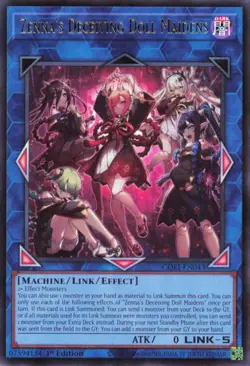 Yugioh! Zenna's Deceiving Doll Maidens, CORI-EN043, Ultra Rare, 1st Edition - Image 1