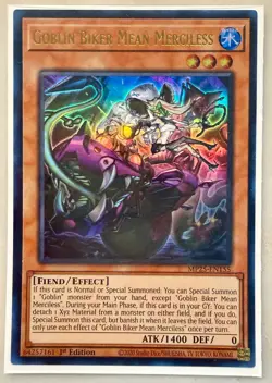 YuGiOh! Goblin Biker Mean Merciless MP25-EN155 1st Edition NM - Image 1