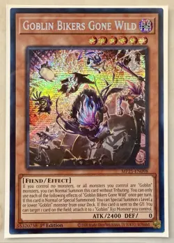 Yugioh Goblin Bikers Gone Wild MP25-EN098 1st Edition Prismatic Secret Rare NM - Image 1