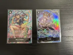 One Piece TCG 8 Card Lot- Nico Robin- Monkey.D.Dragon- Koala Alternate Arts OP12 - Image 2