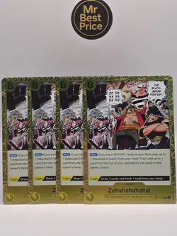 4x OP16-116 Zehahahahaha! Rare (Foil) Playset One Piece English - NM - Image 1