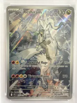 PSA 9 MINT Pokemon Journey Together 167/159 N’s Reshiram Illustration Rare - Image 2