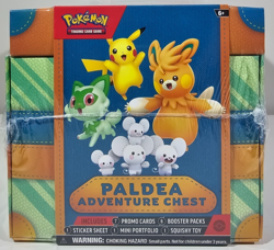 New & Sealed Pokemon TCG: Paldea Adventure Chest (7 Promos & 6 Booster Packs) - Image 1