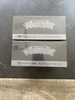 Pokemon TCG Mega Evolution Pitch Black Pokemon Center Elite Trainer Box X2 Lot - Image 3