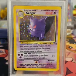 1999 WotC Pokemon Fossil Gengar 5/62 Holo Rare English PSA 6 - Image 3
