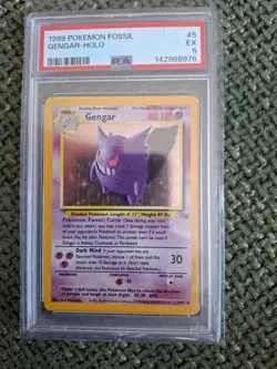 Pokemon Card Gengar Fossil 1999 5/62 Holo PSA Grade 5 - Image 1