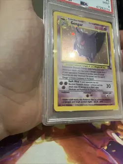PSA 9 MINT Pokemon Gengar Holo Rare Fossil Unlimited #5/62 WOTC 1999 - Image 2