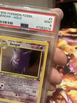 PSA 9 MINT Pokemon Gengar Holo Rare Fossil Unlimited #5/62 WOTC 1999 - Image 4