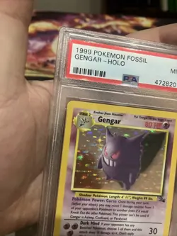 PSA 9 MINT Pokemon Gengar Holo Rare Fossil Unlimited #5/62 WOTC 1999 - Image 5